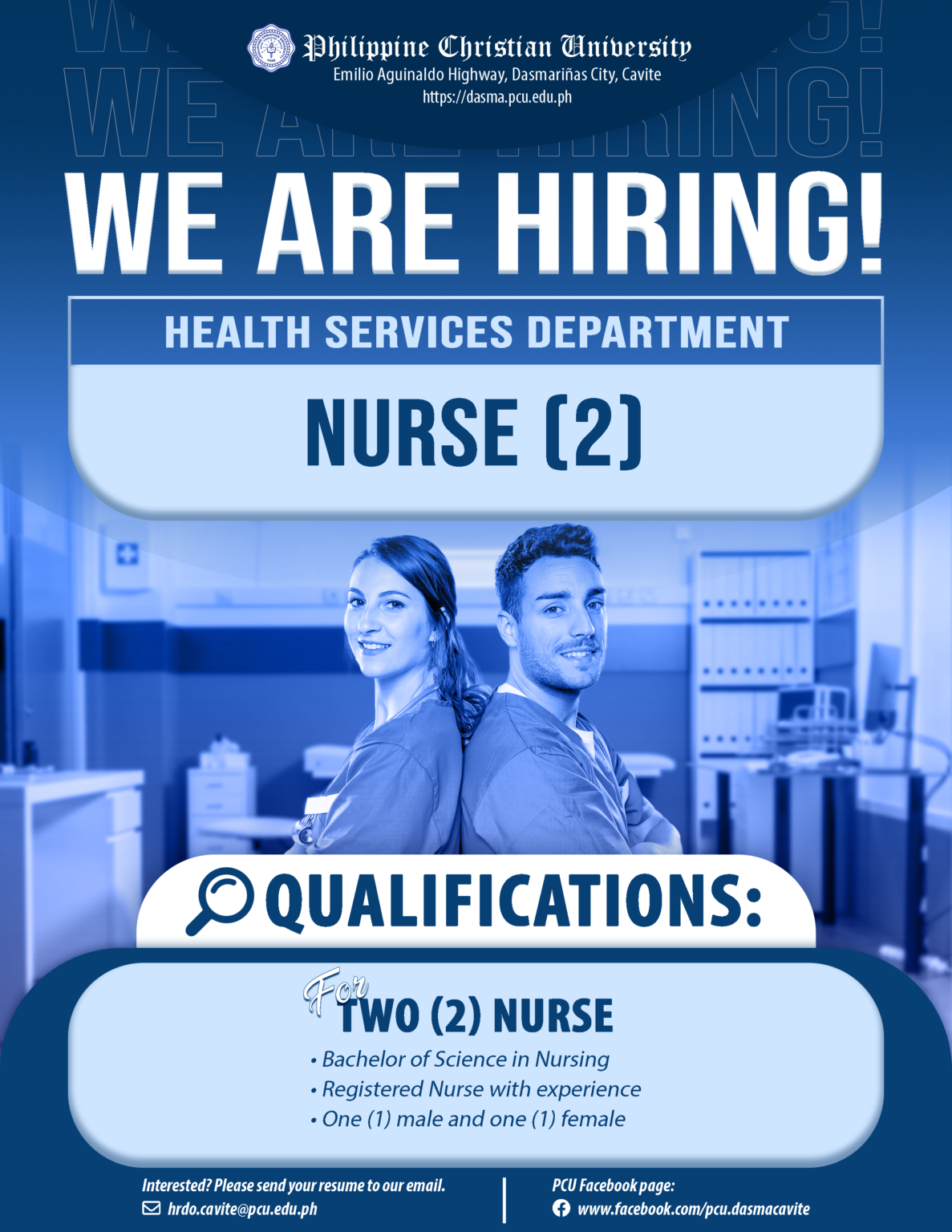 Hiring Poster (Health Services Department)